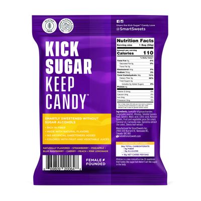 SmartSweets Gummy Worms, 1.8oz (Pack of 12), Candy with Low Sugar (4g), Low Calorie (110), No Artificial Sweeteners, Gluten-Free, Healthy Snack for Kids &amp; Adults, Variety of Flavors