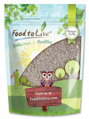 White Chia Seeds, 1.5 Pounds - Whole, Raw, Kosher, Keto, Sirtfood, Vegan, Bulk. Rich in Omega 3, Omega 6, Fiber, Protein. Great for Chia Pudding, Yogurt, Cereals, Smoothies.