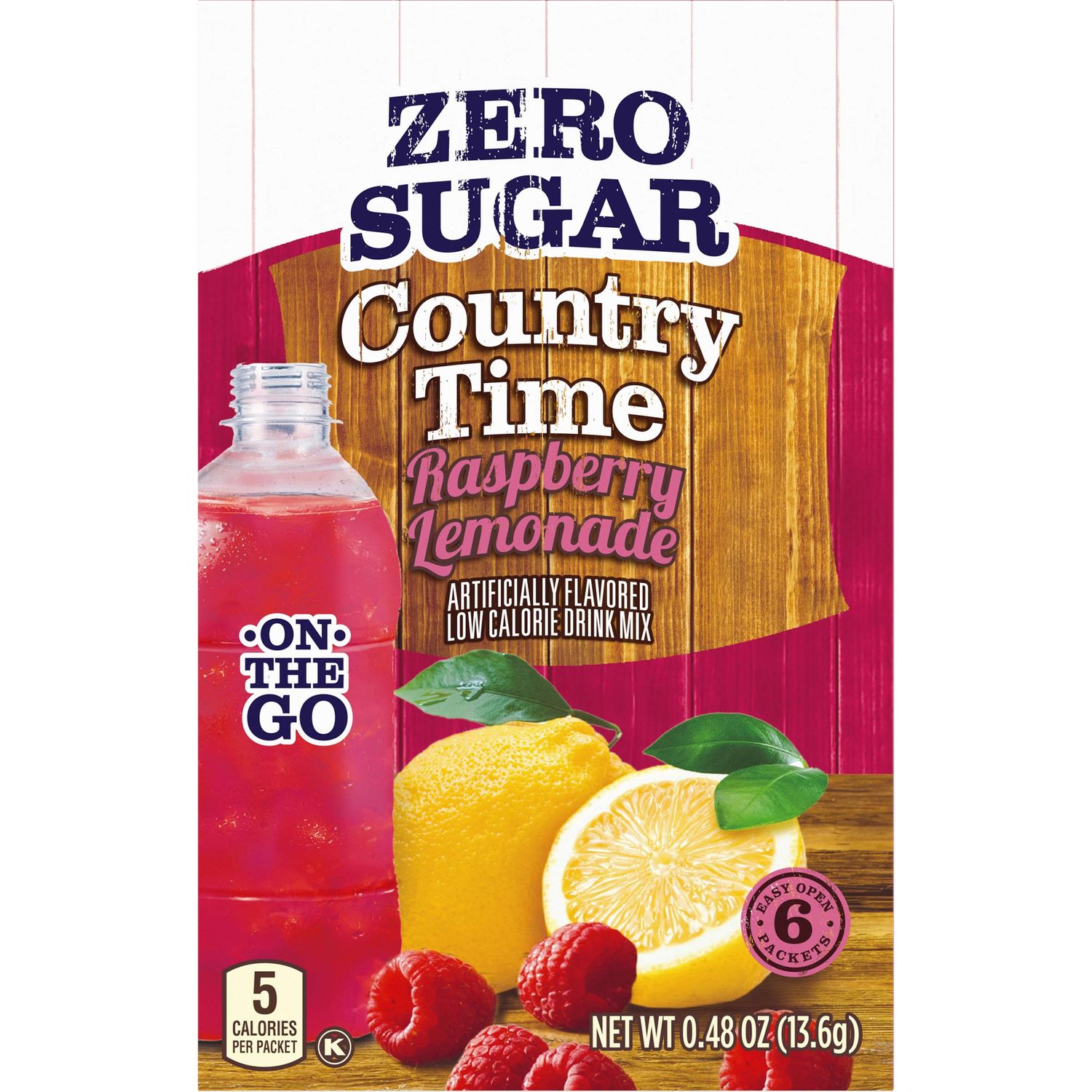 Country Time Sugar-Free Raspberry Lemonade On-The-Go Powdered Drink Mix 72 Count