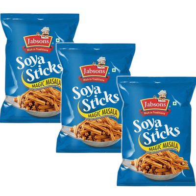 Jabsons - Soya Sticks (3 PACK), 180g x 3 (Magic Masala)