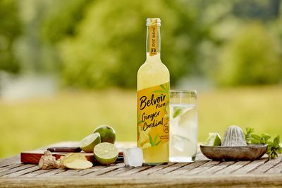 Belvoir Ginger Cordial 500ml (16.9 fl oz) | Bold and Spicy Ginger Drink Mix | Perfect for Cocktails and Mocktails | Made with Real Ginger Root | No Artificial Flavors | Vegan-Friendly
