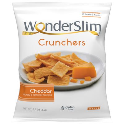 WonderSlim Protein Cracker Snack Chips, Cheddar, Low Fat &amp; Gluten Free (10ct)