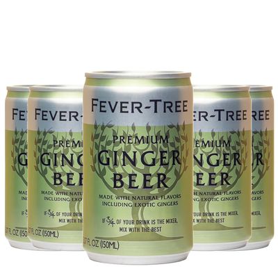 Fever Tree Premium Ginger Beer - Premium Quality Mixer and Soda - Refreshing Beverage for Cocktails &amp; Mocktails 150ml Bottle