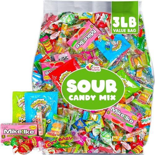 Sour Candy Variety Pack - 3 Pounds - Bulk Sour Candy - Sour Pinata Candies Mix - Bulk Pinata Candy Assortment - Extreme Sour Candy for Kids/Adults