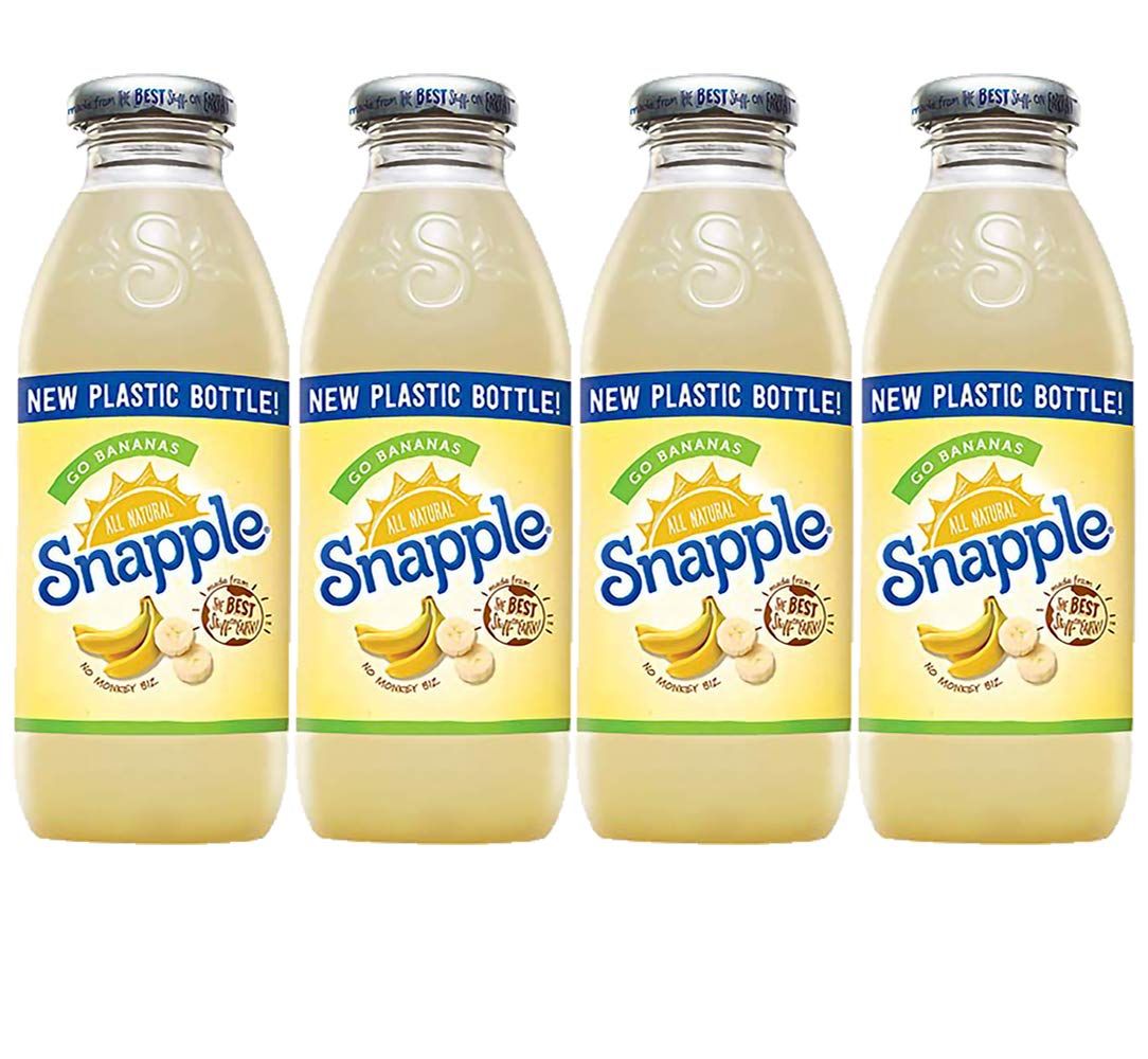Snapple Go Bananas, All Natural, 16 Fl Oz (Pack of 4, Total of 64 Fl Oz)