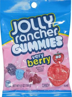JOLLY RANCHER Gummies Very Berry Fruit Flavored Candy Bag, 6.5 oz