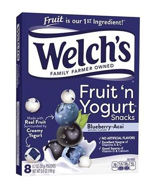 Welch&#39;s Blueberry-Acai Fruit &#39;n&#39; Yogurt Snacks 5.6oz, one box