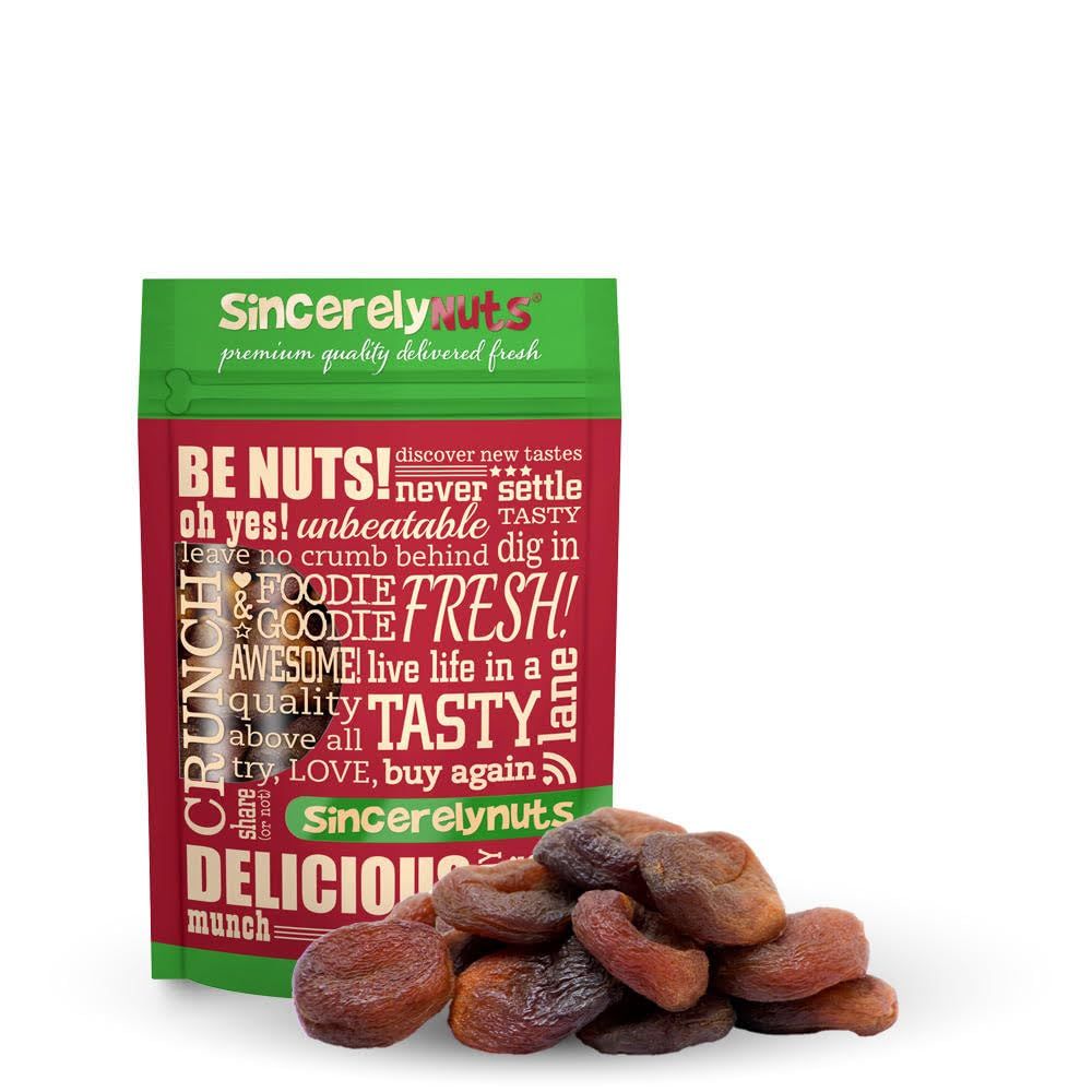 Sincerely Nuts - Organic Dried Turkish Apricots | 1 LB Bag | Healthy Pitted Apricot Fruit | Raw Vegan Snack | Dehydrated and Unsulfured | Sweet Gourmet Snacking Food | Kosher and Gluten Free