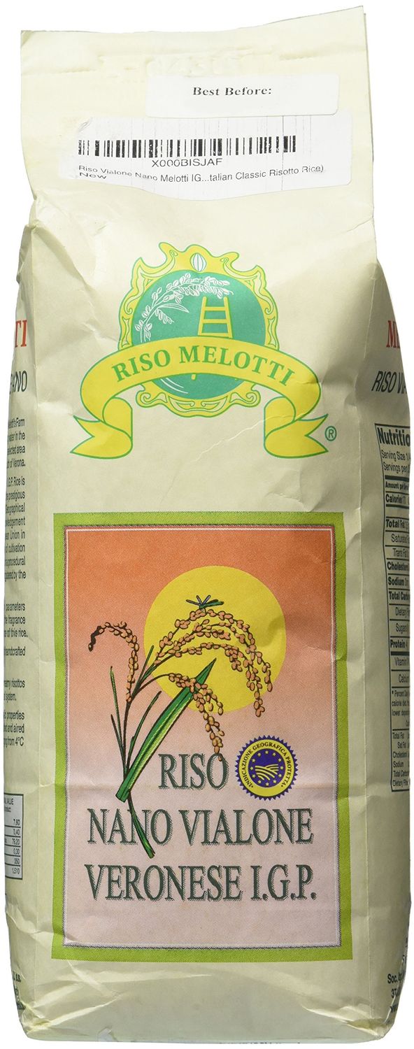 Riso Vialone Nano Melotti I.G.P. | Italian Premium Quality Risotto Rice | 2.2lb (1kg)
