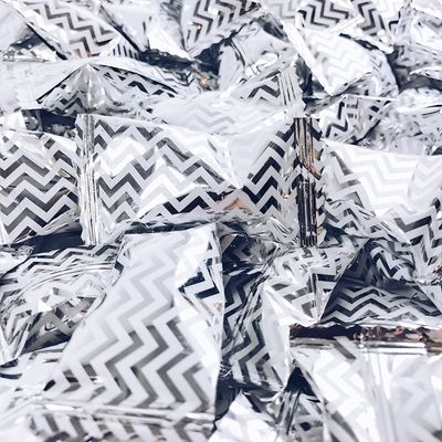 Chevron PEPPERMINTS 100ct - Individually Wrapped (Silver)
