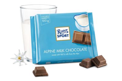 Ritter Sport Alpine Milk Chocolate Bar