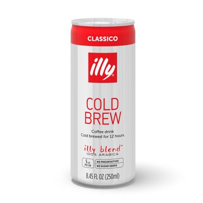 illy Ready To Drink Coffee - Cold Brew Cans - 100% Arabica Coffee - Smooth &amp; Refreshing Taste - Convenient, Easy to Carry Coffee Drink - 8.5 oz., 12 Pack
