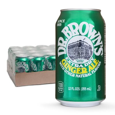 Dr. Brown&#39;s Ginger Ale Soda - A New York Original - 24 Cans of Refreshing, Kosher, Gourmet Soda Pop - Ginger Ale Soda - 24 x 12 oz Cans
