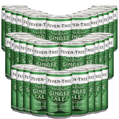 Fever Tree Premium Ginger Ale - Premium Quality Mixer and Soda - Refreshing Beverage for Cocktails &amp; Mocktails 150ml Bottle
