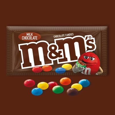 M&amp;M'S Milk Chocolate Candy, Full Size, 1.69 oz Bag (Pack of 36)