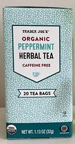 Trader Joe&#39;s Peppermint Tea Organic -- 20 Tea Bags -- Herbal Caffeine Free