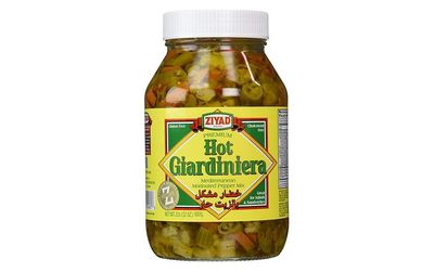 Ziyad Giardiniera Hot Mediterranean Peppers Mix, Chicago, Great on Sandwiches and Egg Salads, Pizza, Italian Beef! 32 oz