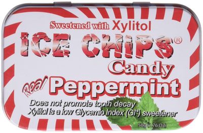 ICE CHIPS Xylitol Candy Single Tin Peppermint