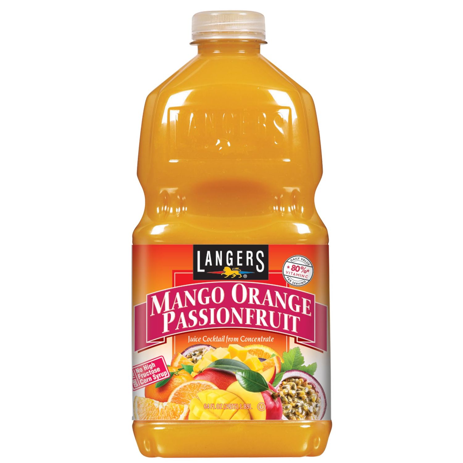 Langers Mango Orange Passionfruit Juice Cocktail, 64fl oz (Pack of 8)