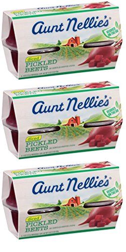 Aunt Nellie&#39;s Diced Pickled Beets Cups, 4-4 Ounce Cups (Pack of 3)