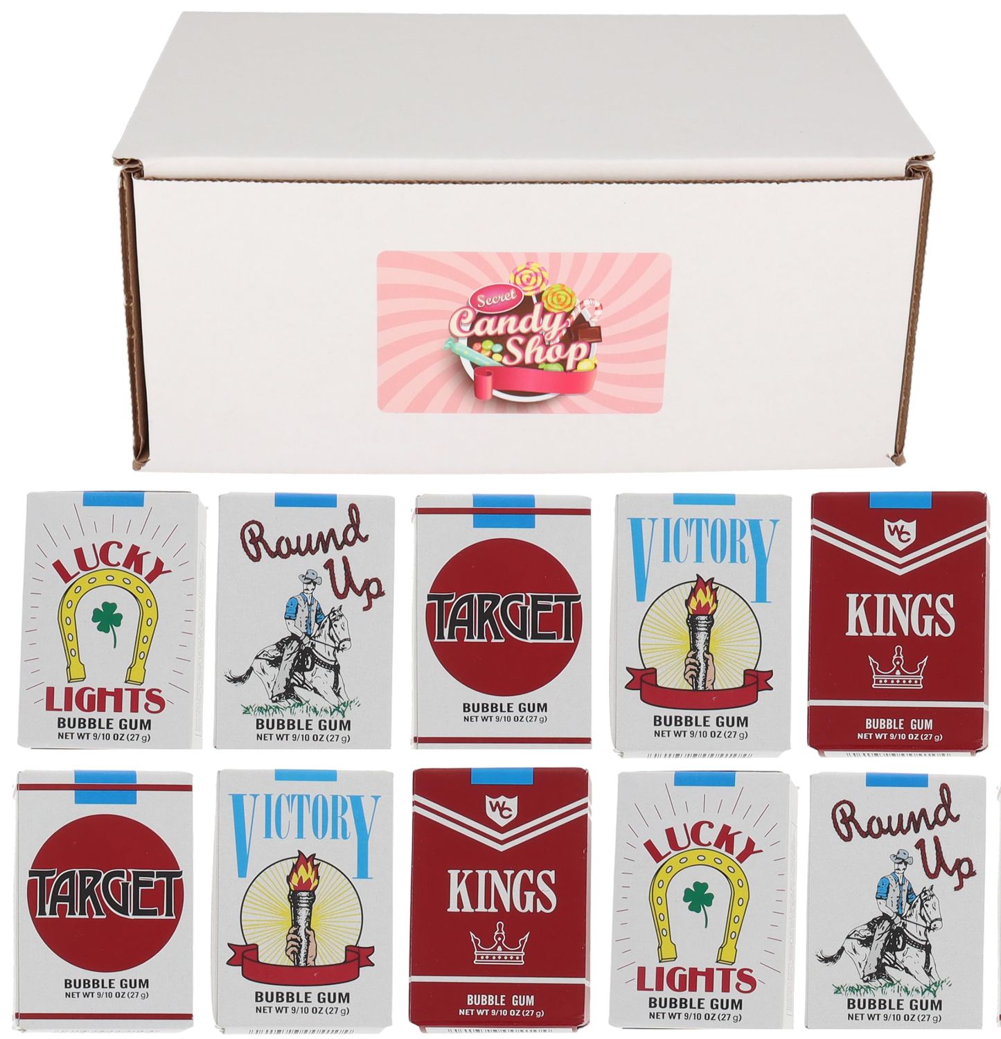 SECRET CANDY SHOP World&#39;s Bubble Gum Cigarettes In a Box (Pack of 10)