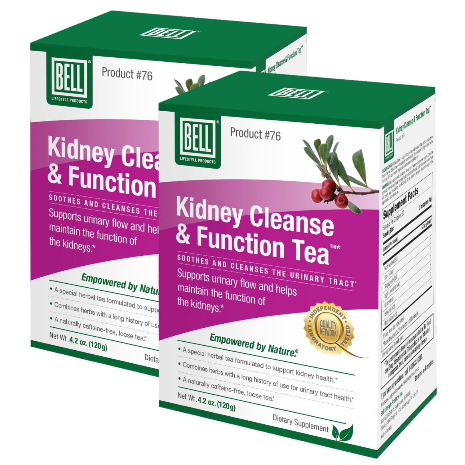 Bell Kidney Cleanse &amp; Function Tea Lifestyle Products | A Special Herbal Tea formulated to Help Support Kidney Health for Men and Women - 2 Pack
