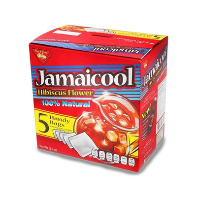 Jamaicool Hibiscus Flowers 100% Natural (5 Handy Bags, each makes 1 gallon) - Hibiscus Tea Bags - Dried Hibiscus Flowers - Hibiscus Leaves -Flor de Jamaica Natural - Te de Jamaica