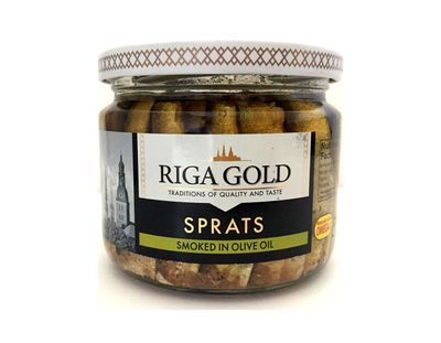 Riga Gold Smoked Sprats in Olive Oil, 270g - Wild Caught