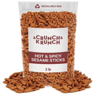 Hot and Spicy Sesame Sticks - Delicious and Fresh Snacks with the Perfect Mix of Hot, Spicy and Salty Flavor for Midday Snacking, Office On-The-Go Indulgence, 2LB