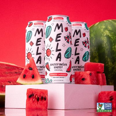 Mela Watermelon Water - Hydrating Watermelon Juice Drink w/Vitamin C, Electrolytes, & Antioxidants - Non-GMO, Gluten-Free, Real Fruit Juice Watermelon Drink (Original, 11.15 fl oz, 12-Pack)