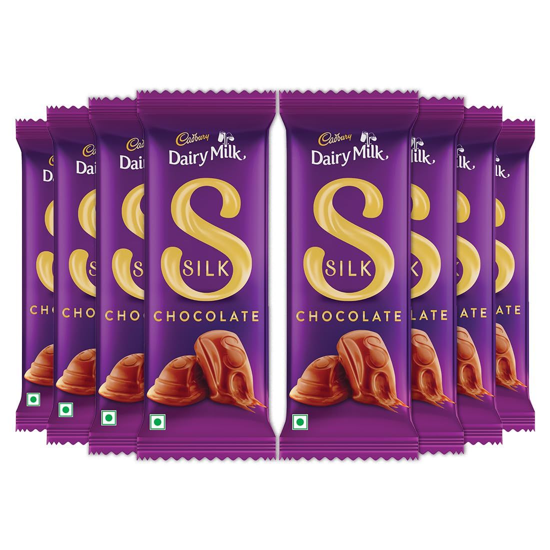Cadbury Dairy Milk Silk Chocolate Bar, 60 grams (2.11 oz) - (Pack of 8) - India - Indulge in the irresistible taste of Silk