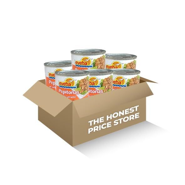 Eveba Pepitonas En Salsa Picante, Clams in Spicy Sauce, Pepitones in Spicy Sauce, Pack of 6, Product from Venezuela Combo Pack The Honest Price Store Original From Venezuela.