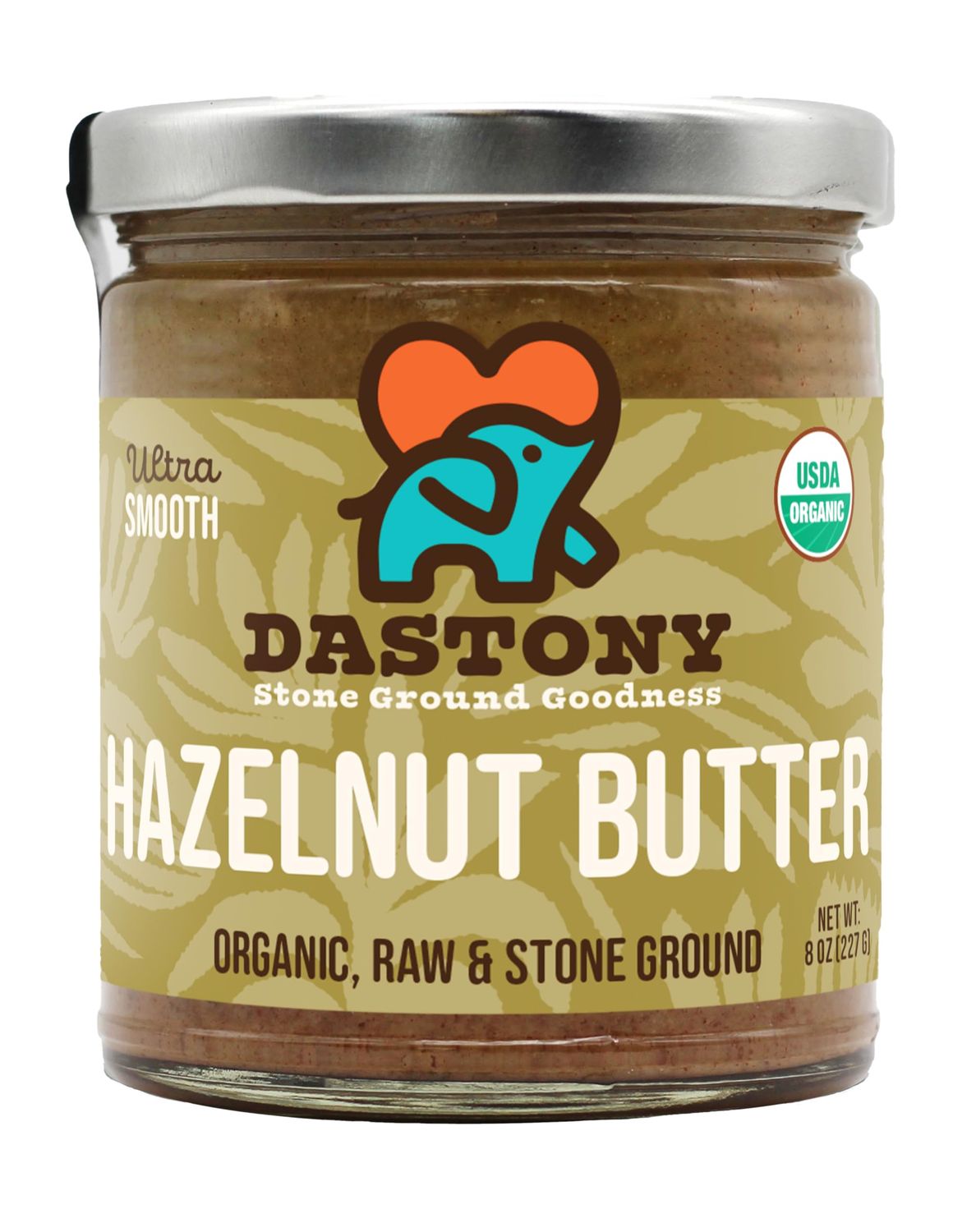 Dastony Organic Raw Hazelnut Butter, 8 oz | Only One Ingredient | Vegan, Paleo and Keto Friendly, Non GMO, Gluten-free - Pack of 1