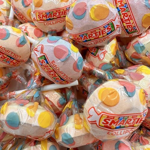 Smarties Lollipops  2 Pound Bag of Original Flavors Individually Wrapped Bulk Smarties Lollies Vegan Friendly and Gluten Free Candy Approx 100 Count