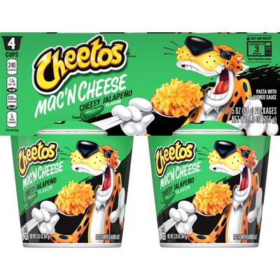 Mac N Cheetos Cheesy Jalapeno, 2.25 Oz, 4 Pack Tubs