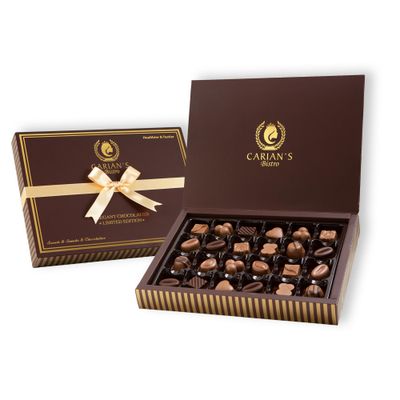 CARIANS Chocolate Gift Box, Box of Candy, Assorted Luxury Premium Pralines Gourmet Chocolate Gift Basket, Dark, Milk &amp; Truffles, Great for Gift Giving, Holiday, Christmas Chocolate Gift Box