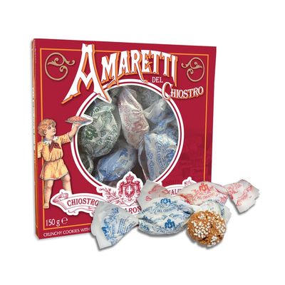 Amaretti Del Chiostro, Amaretti Di Saronno Crunchy Italian Cookies, 5.3 Ounce Window Box