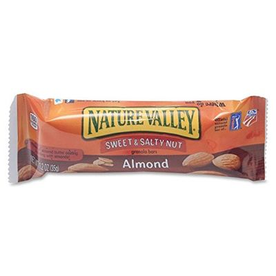 Nature Valley Granola Bars, Sweet And Salty Nut Almond Cereal, 1.2 Oz Bar, 16/box