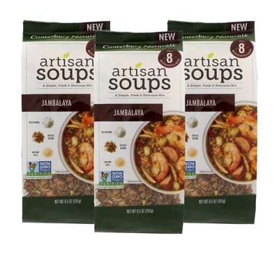 Canterbury Naturals Artisan Soup Mix, Jambalaya Soup Mix, Non-GMO, Makes 8 Servings, 8.5-Ounce Bag (Pack of 3)