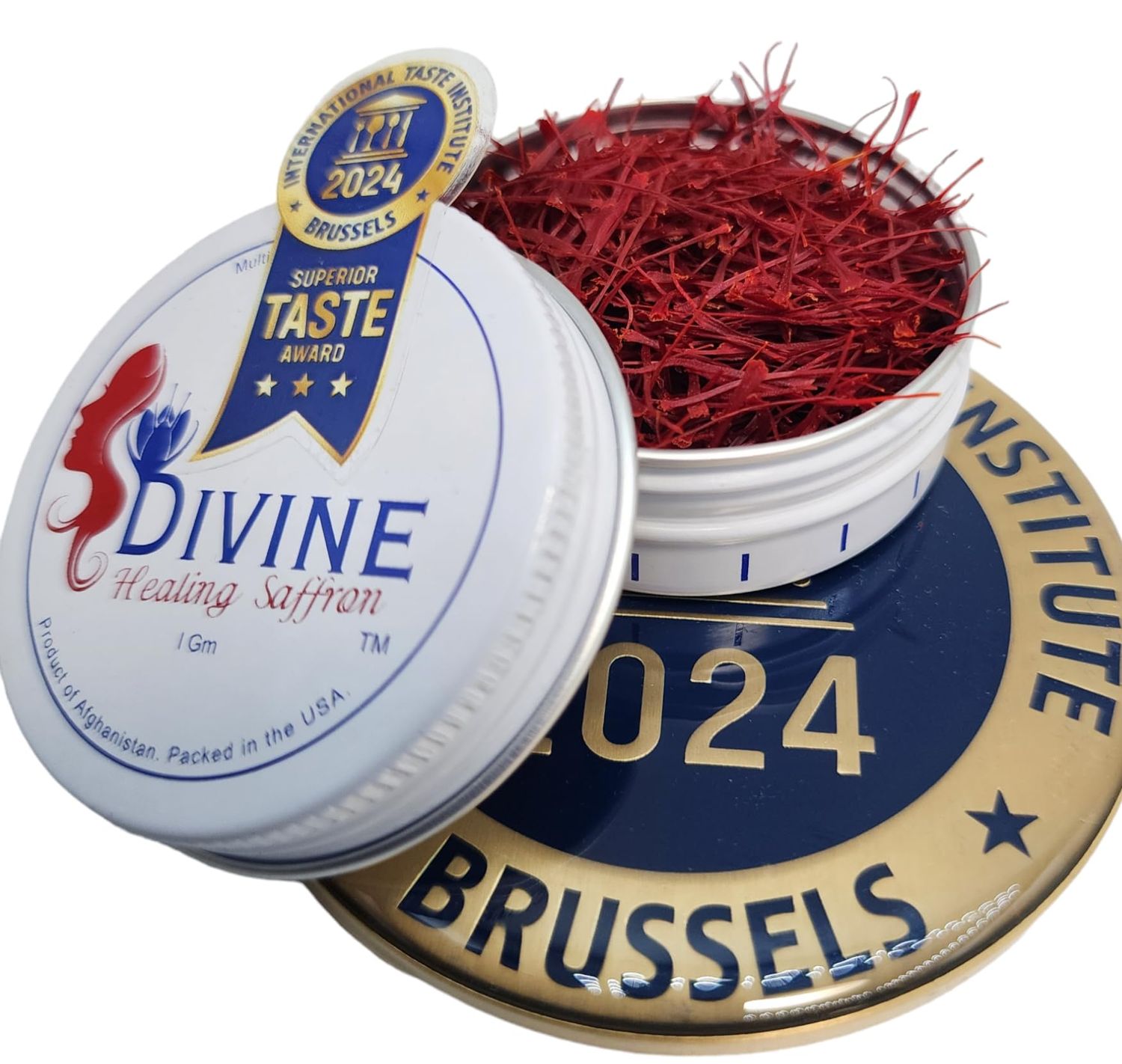 Saffron Threads - 100% Fresh, Pure Saffron from Afghanistan - Premium Award Winner Red Saffron Threads for Cooking Spanish Rice Paella &amp; Risotto, Golden Milk, Tea &amp; More - Divine Healing Saffron, 1g