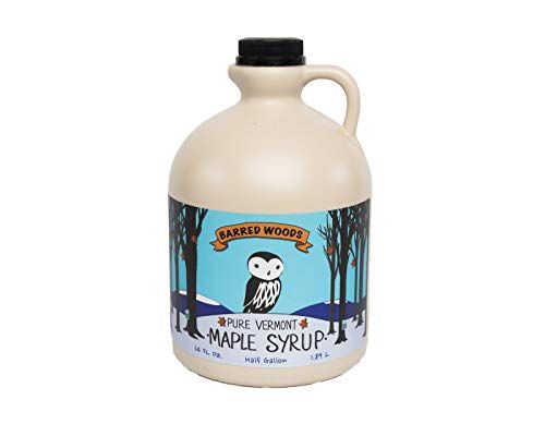 Very Dark, Strong Taste Grade A Vermont Maple Syrup - Barred Woods Maple Products -1/2 Gallon - End of Season Maple Syrup