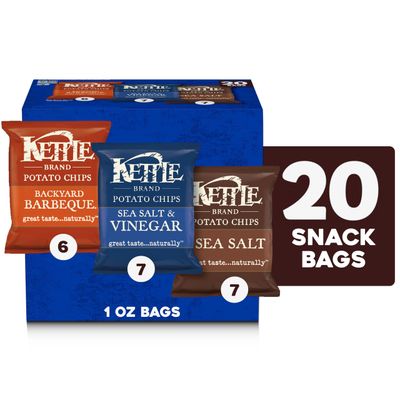 Kettle Brand Potato Chips Variety Pack, 1 Oz, 20 Ct