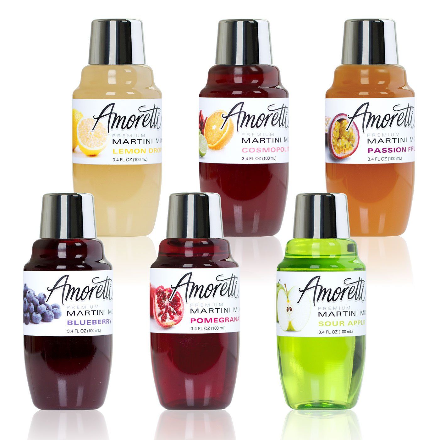 Amoretti Premium Martini Cocktail Mix Minis, Passion Fruit, 3.4 Fluid Ounce