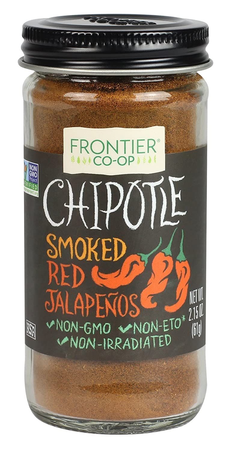 Frontier Co-op Ground Chipotle, 2.15 Ounce, Dried, Smoked Peppers, Rich Aroma, Smokey &amp; Earthy For Southwest &amp; Mexican Foods