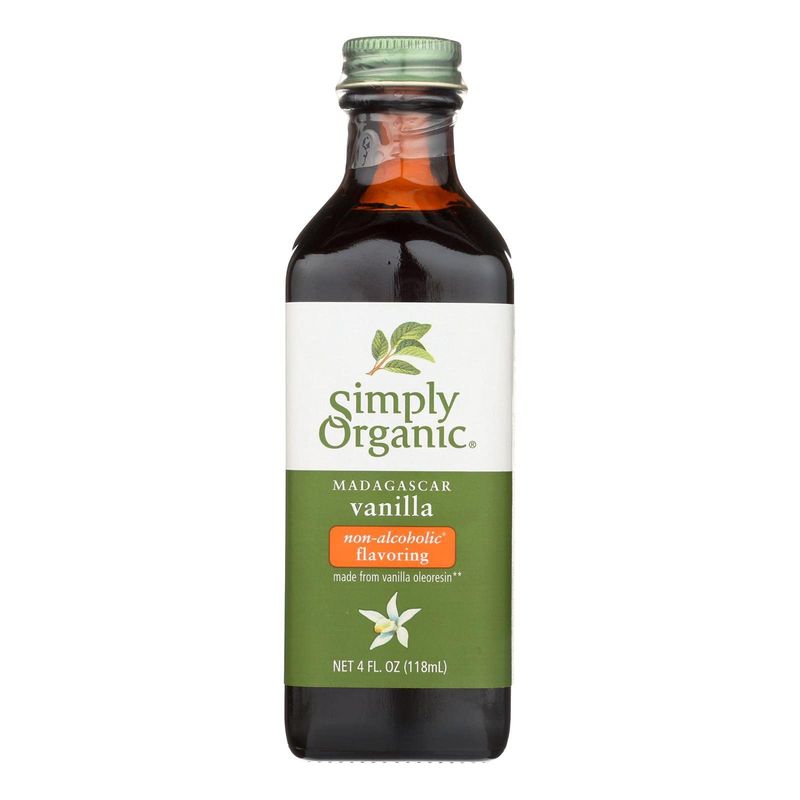 Simply Organic Vanilla Flavoring (non-alcoholic), Certified Organic, Vegan | 4 oz | Pack of 1