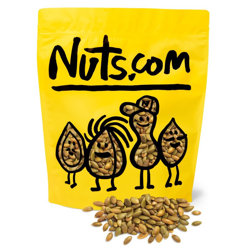 Nuts.com - Roasted Pepitas - 2 Lb Bag, Salted No Shell Pumpkin Seeds, Healthy Snack for Adults &amp; Kids, Rich in Protein, Fiber, Calcium &amp; Potassium - Keto Friendly, Vegan, Gluten-Free &amp; Kosher Pareve