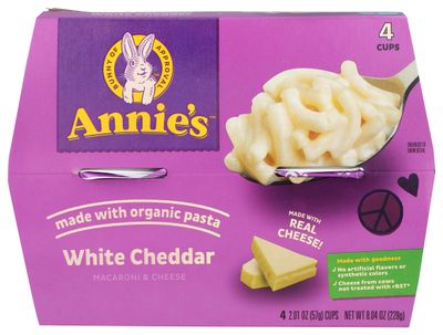 Annie&#39;S Homegrown, Mac Cheese White Cheddar 4 Pack, 8.04 Ounce