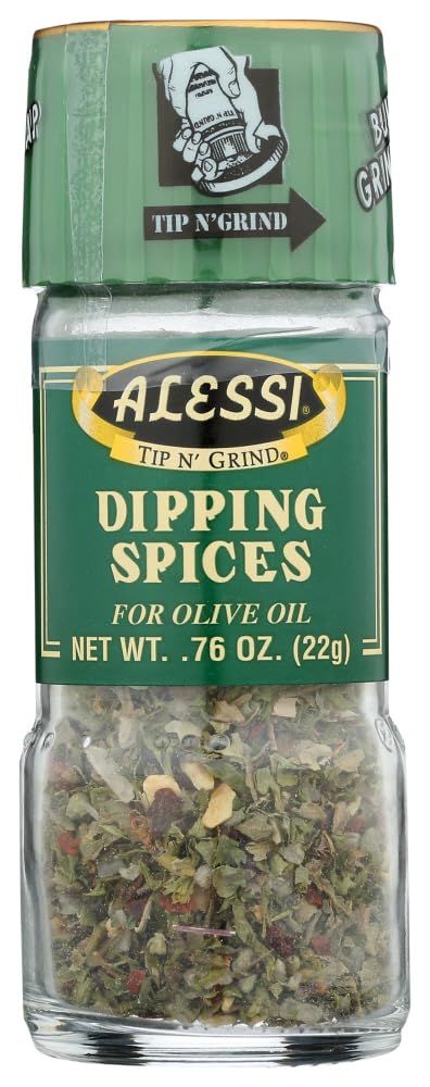 Alessi Herb &amp; Seasoning Grinder, Dipping Spices for Olive Oil, Tip n&#39; Grind (Garlic, 0.76 Ounce (Pack of 1))