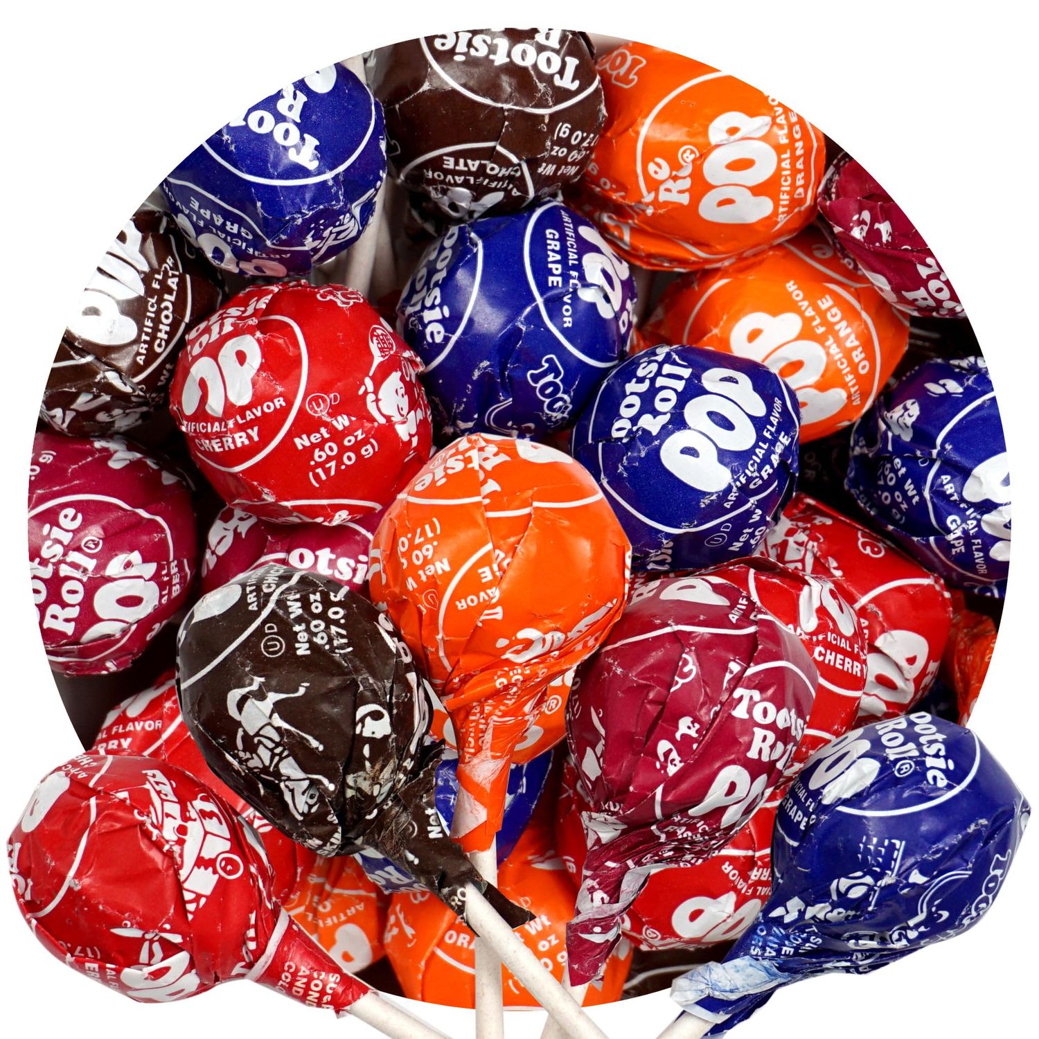 Tootsie Roll Pops with Chocolate Tootsie Roll Center, 1lb Bulk Bag (Approx 22 Count), Original Assorted Fruit Flavors, The Hampton Popcorn &amp; Candy Company