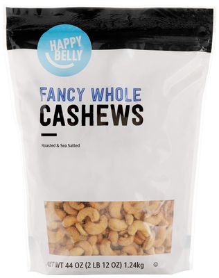 Amazon Brand - Happy Belly Fancy Whole Cashews, Roasted and Sea Salted, 44 ounce (Pack of 1)